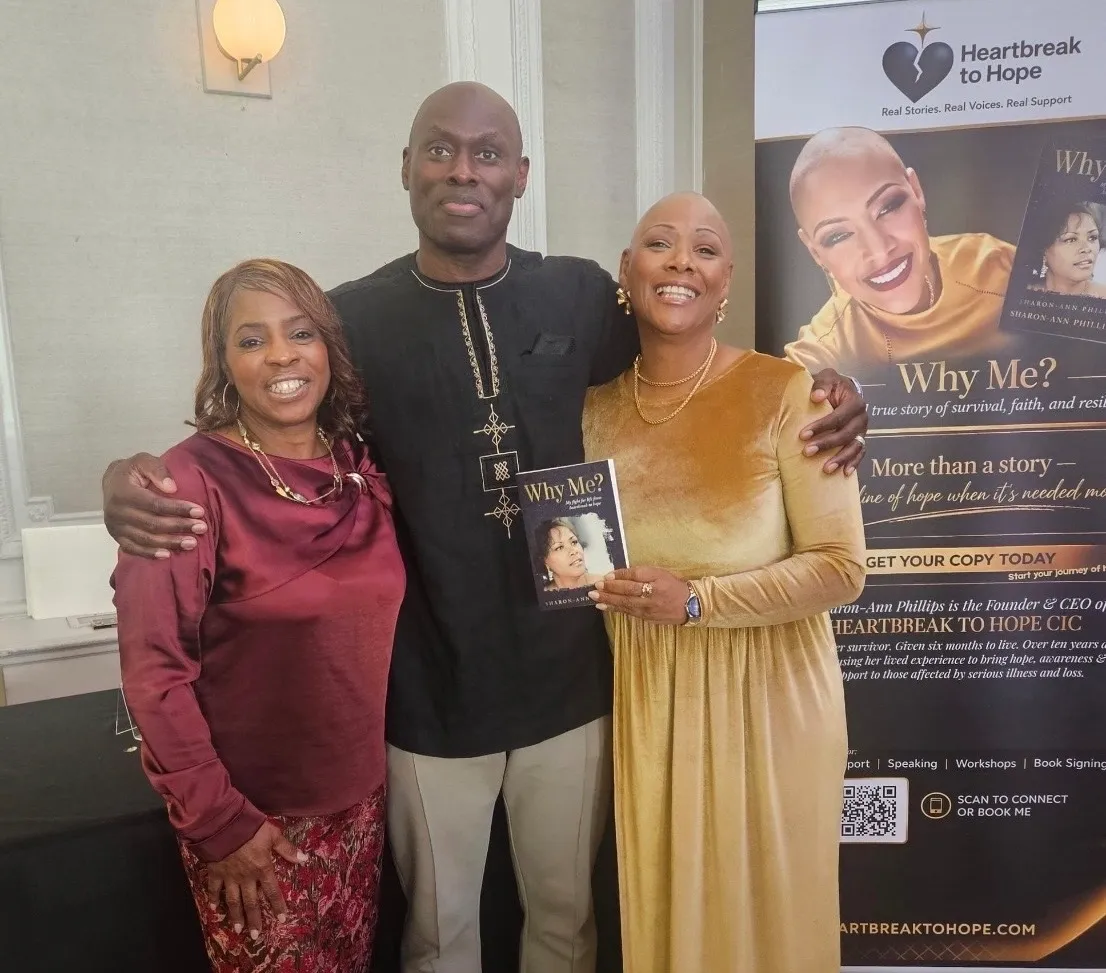 Sharon-Ann Phillips with Carol McDermott MBE and Patrick Hutchinson at the LIT Awards