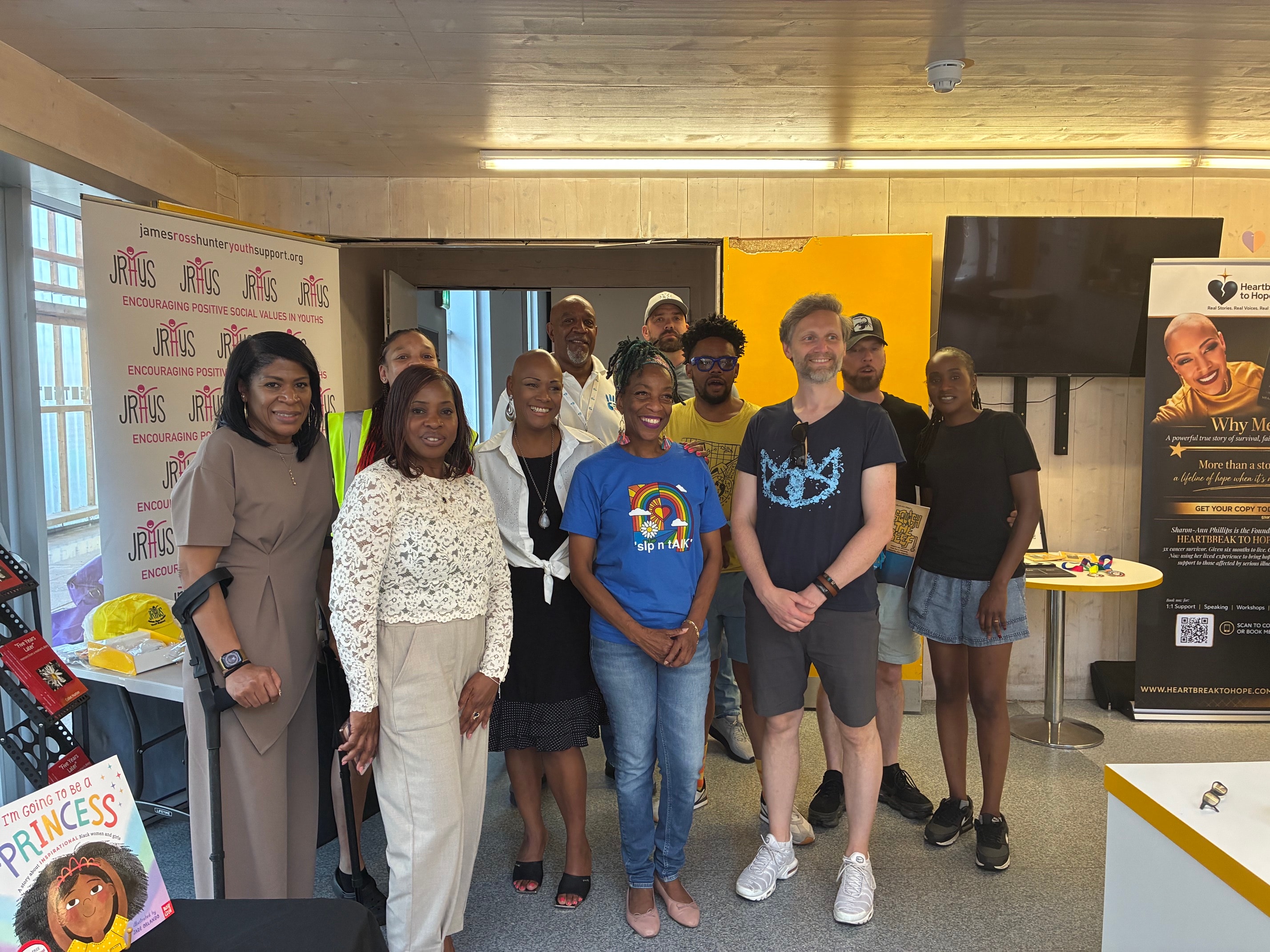 Sharon-Ann Phillips with the James Ross Hunter Youth Support community group